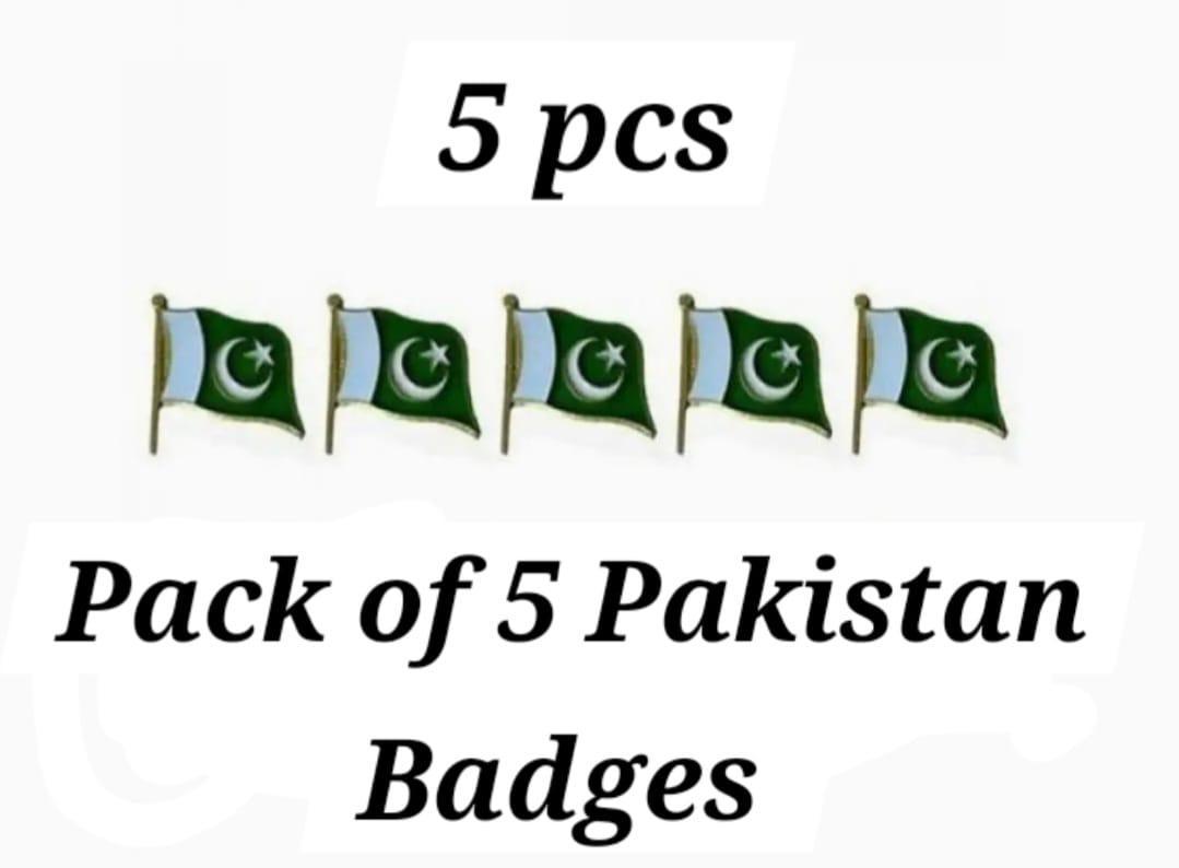 14th August Special Azaadi Bundle - 5 Pcs Metal Flags for Perfect Decor