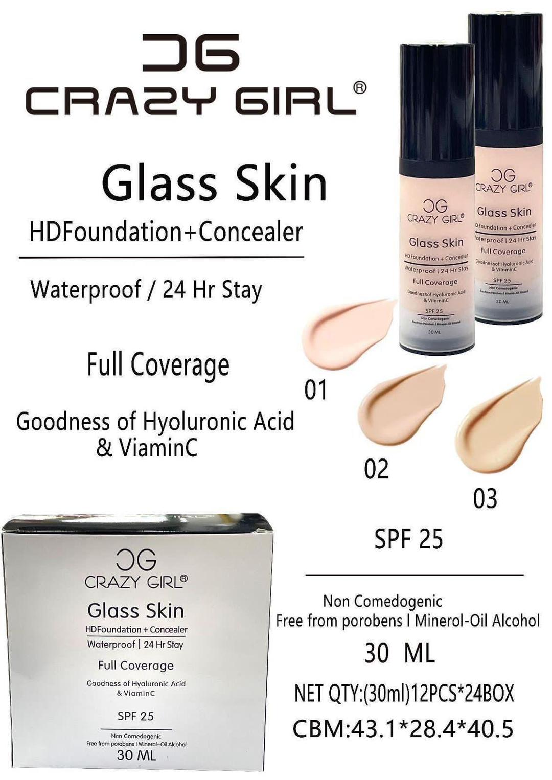 2 In 1 Full Coverage Waterproof Foundation with SPF 25 - Smooth Beige & Ivory Options