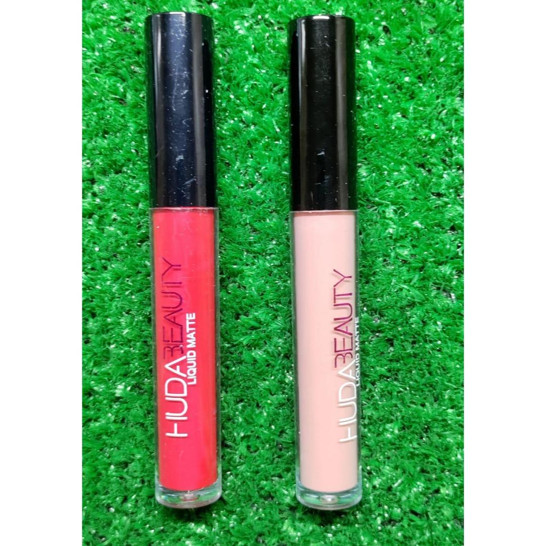 Cherry & Nude Matte Lip Gloss Duo - Long Lasting & Smooth Finish