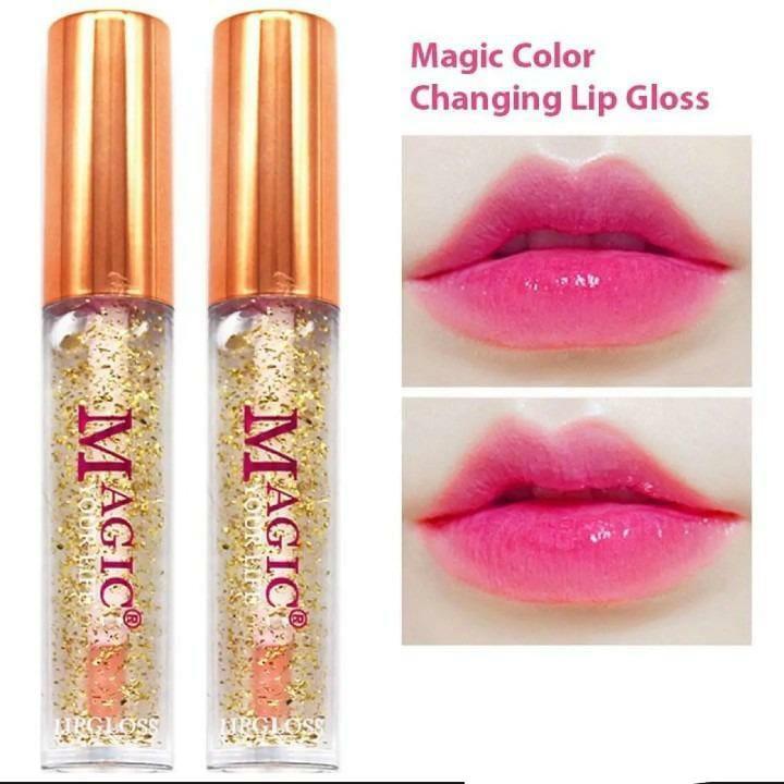 High Pigmented Glossy Lip Gloss - 3 Pcs Magic Rose Shade