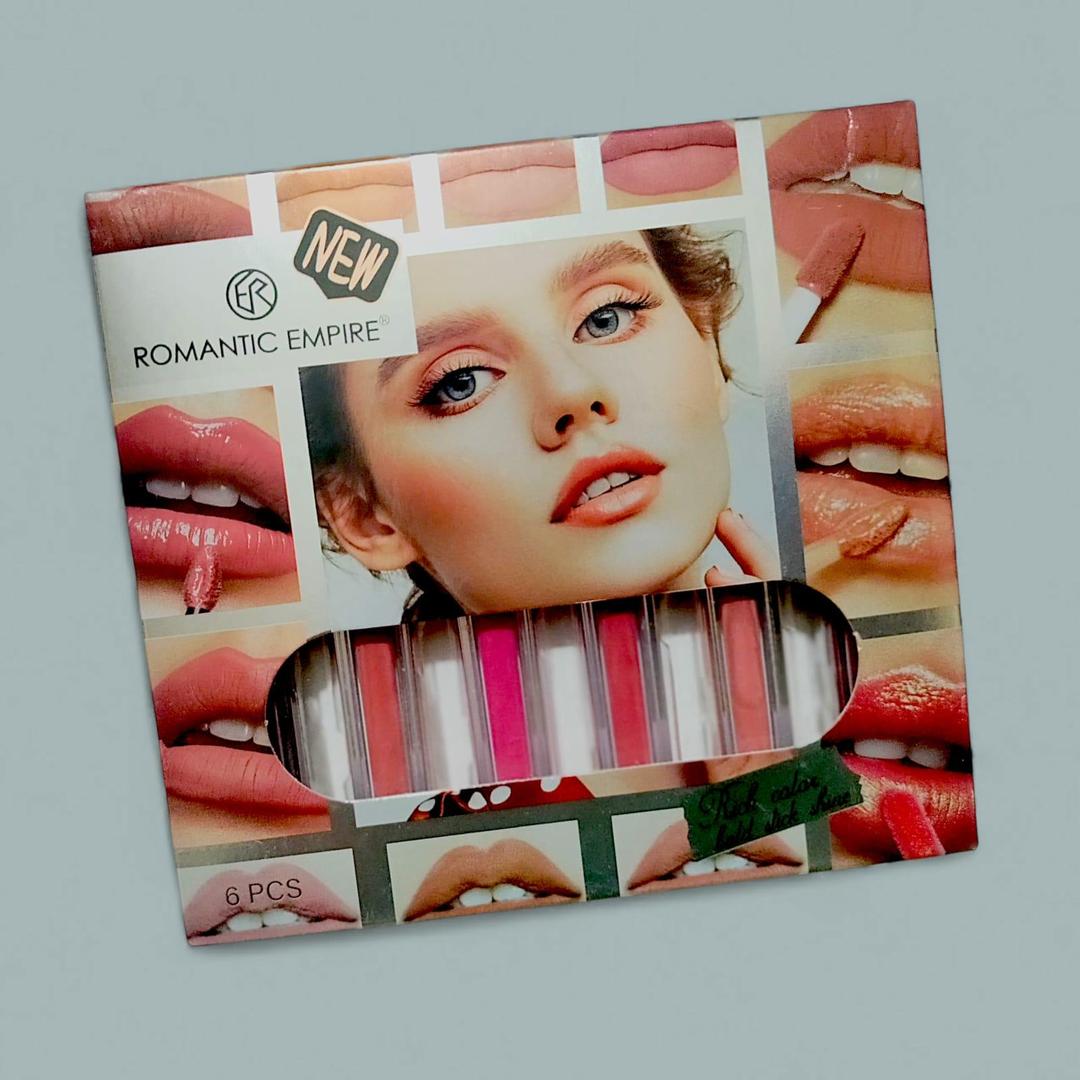 6 Pcs High Pigmented Lip Gloss Set - Creamy Finish