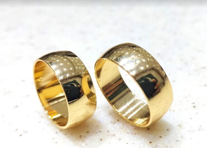 Dainty Plain Rings Set, Pack Of 2