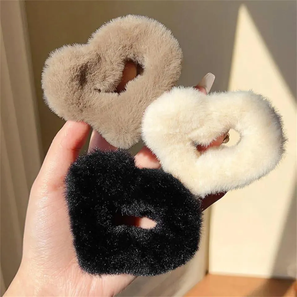 Medium Length FUR Hair Claw soft