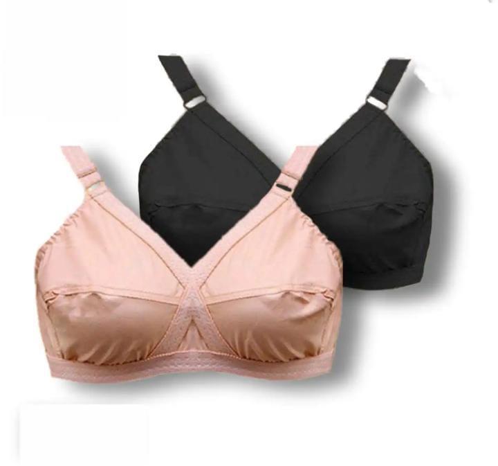 Cotton Non-Padded Bra, Pack Of 2