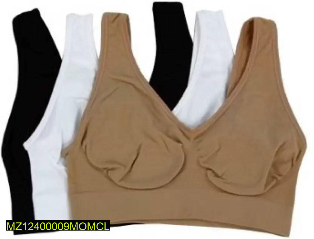 Plain Sports Bra, Pack Of 3