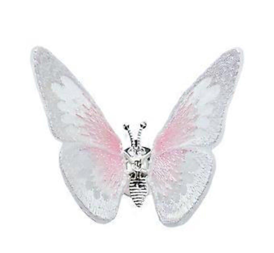 Girl's Elegant Embroidered Butterfly Wings