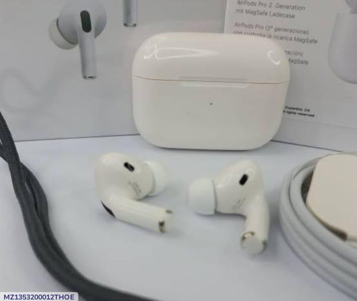 White Airpods with Advanced Noise Cancellation - 1 Pcs