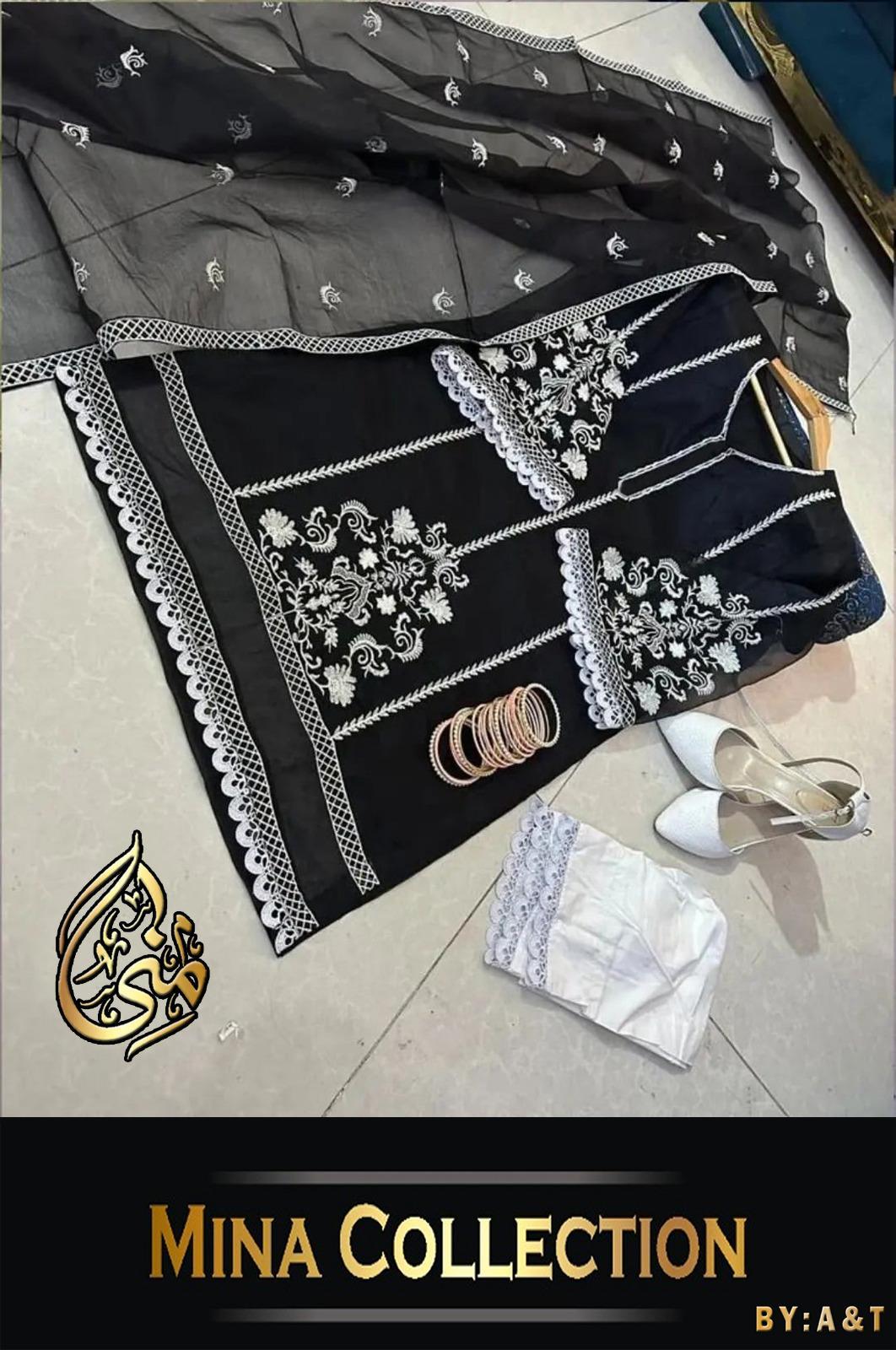 3 Pcs Women's Stitched Embroidered Suit