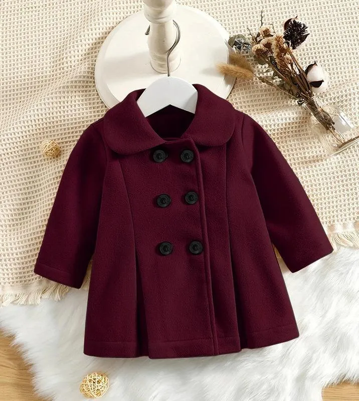 1 Pc Girl's Fleece Plain Jacket