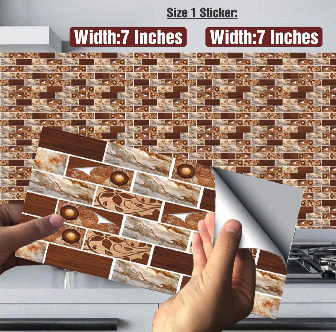 Modern Design Quartz Wall Tile Sticker Pack of 24 Pcs - Easy to Install & Self-Adhesive