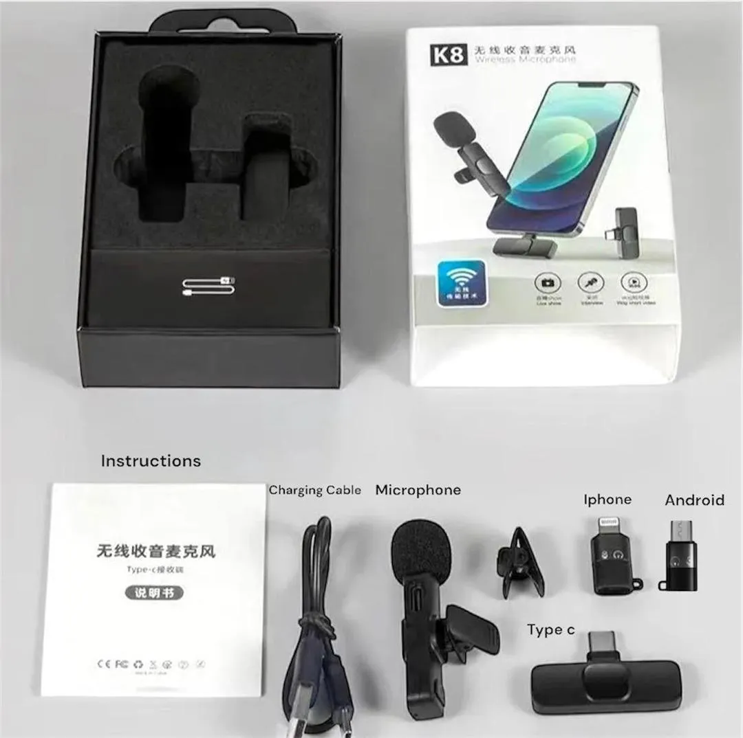 3 in 1 K8 Wireless Microphone