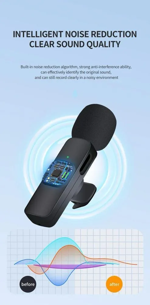 K9 Wireless Vlogging Mic Rechargeable