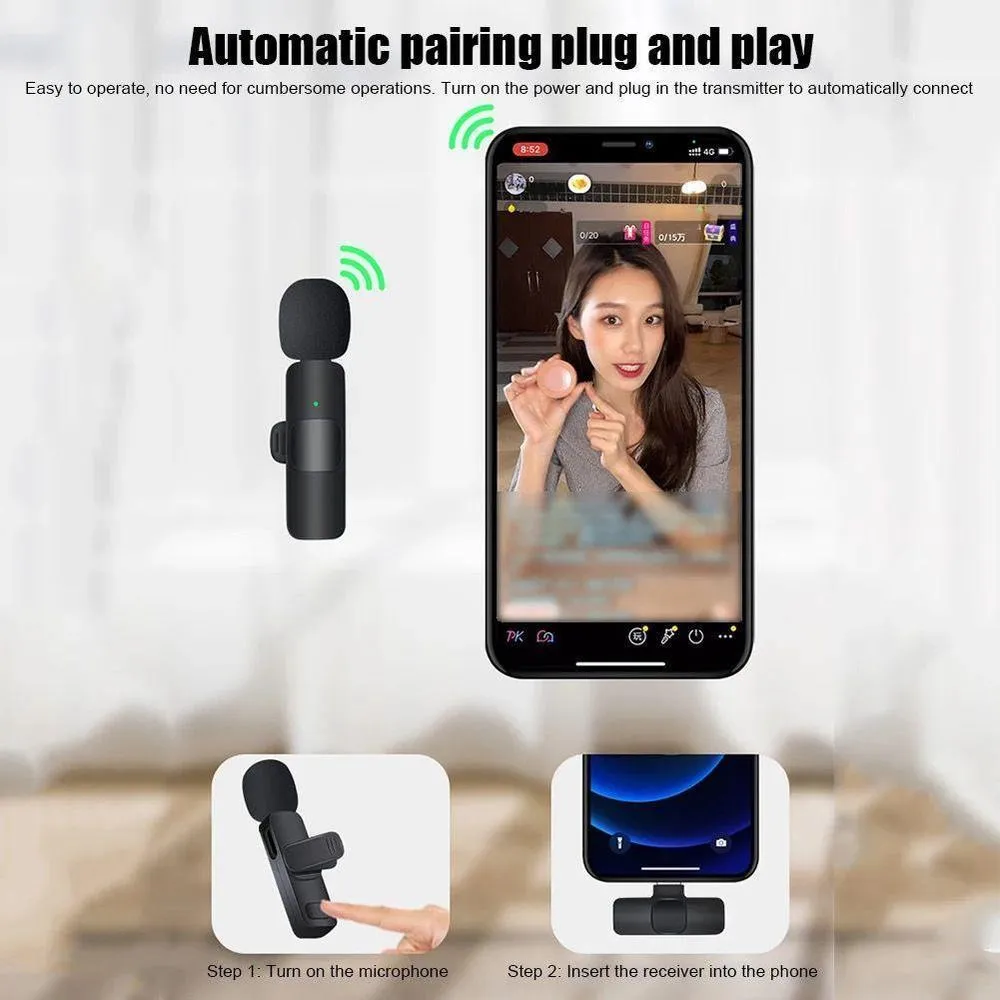 K9 Wireless Vlogging Mic Rechargeable