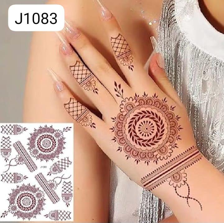 Elegant Brown Self-Adhesive Mehndi Sticker for Stunning Body Art