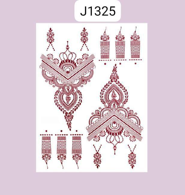Exquisite Self-Adhesive Brown Mehndi Sticker - Perfect for Festivities