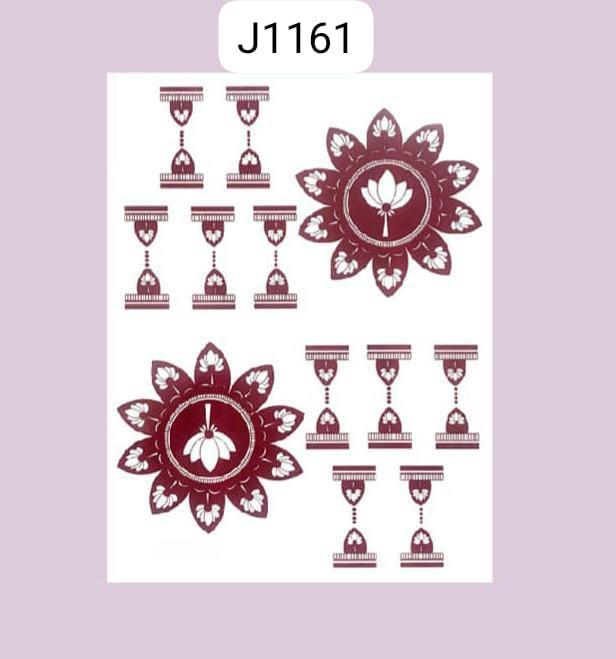 Elegant Brown Self-Adhesive Mehndi Sticker for Stunning Body Art