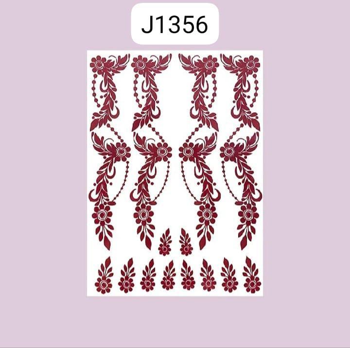 Elegant Brown Self-Adhesive Mehndi Sticker for Stunning Body Art