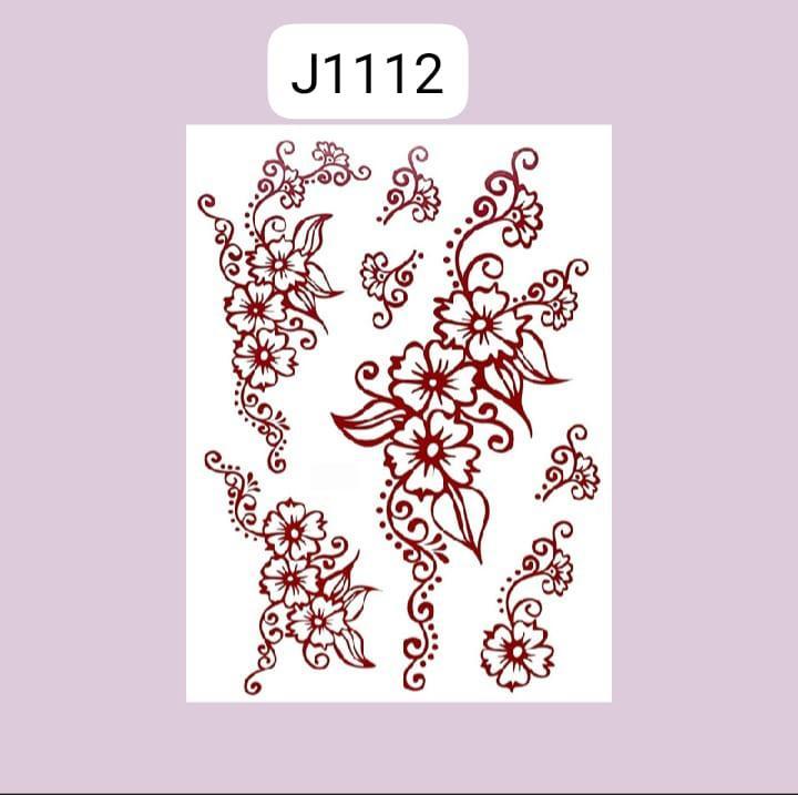 Elegant Brown Self-Adhesive Mehndi Sticker for Stunning Body Art