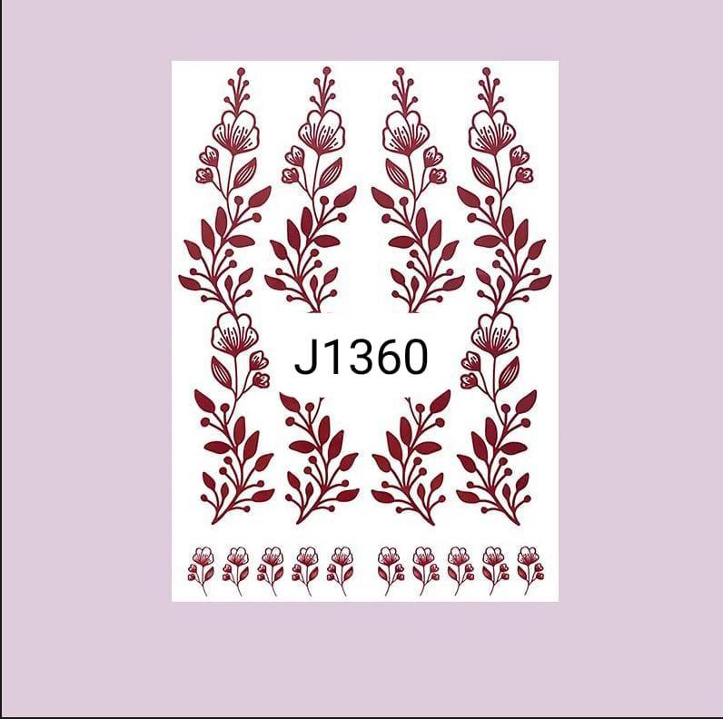 Elegant Brown Mehndi Sticker