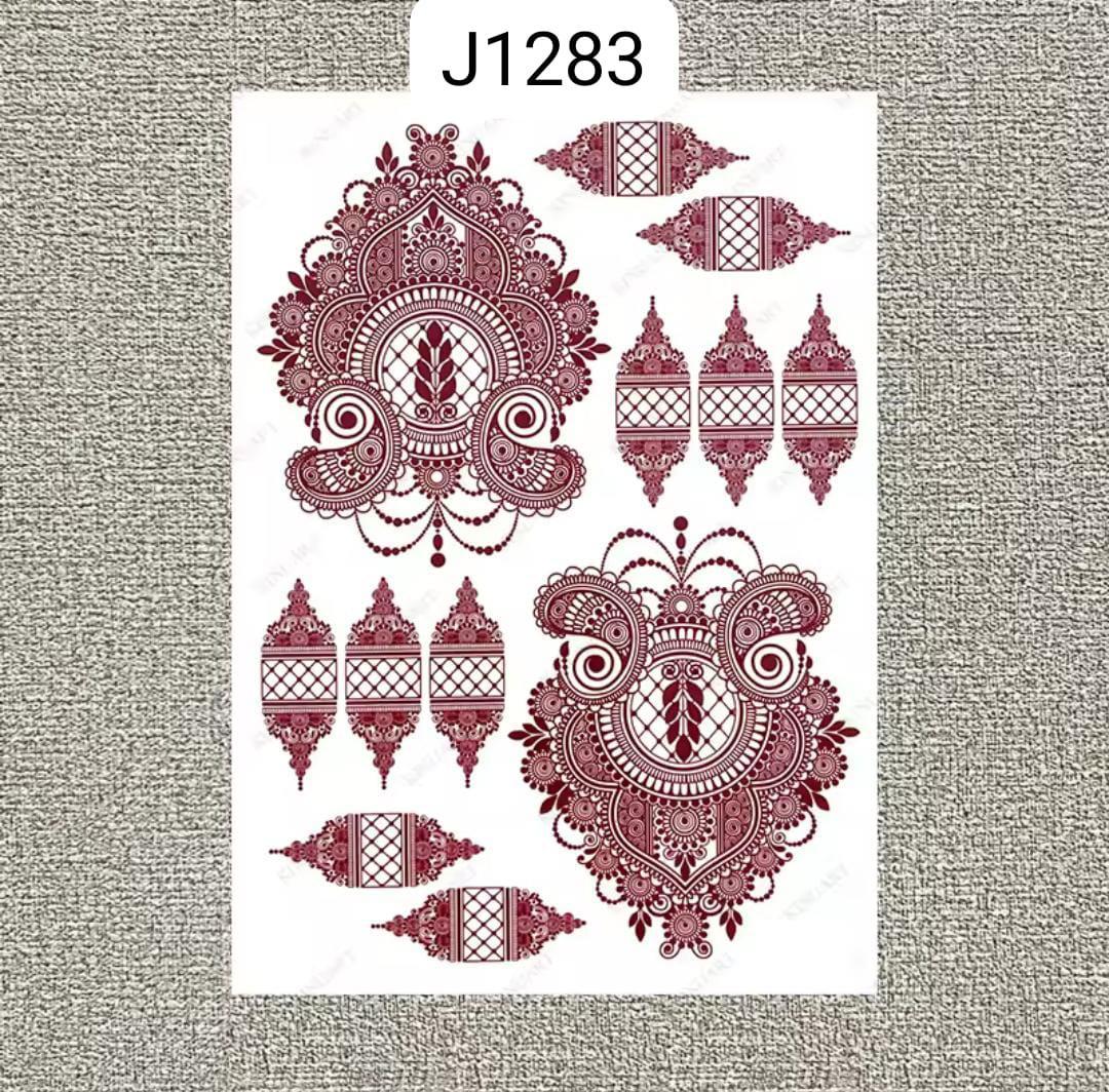 Elegant Brown Mehndi Sticker