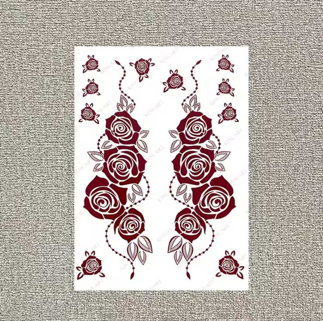 Elegant Brown Mehndi Sticker 