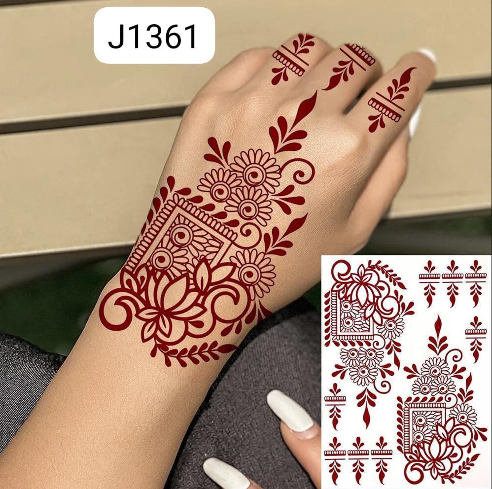 Elegant Brown Mehndi Sticker 