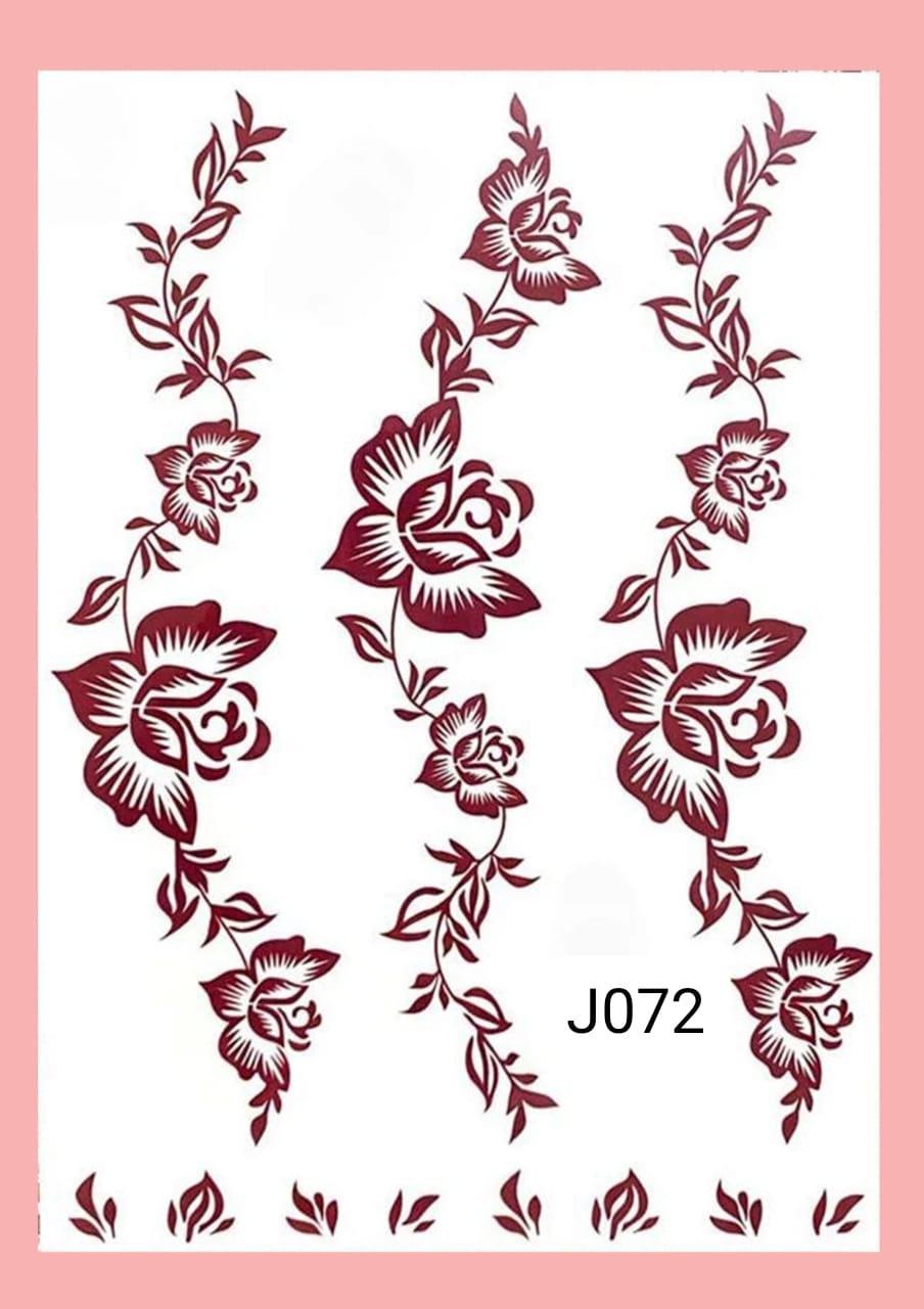 Self Adhesive Brown Mehndi Sticker - Perfect For Festive Celebrations!