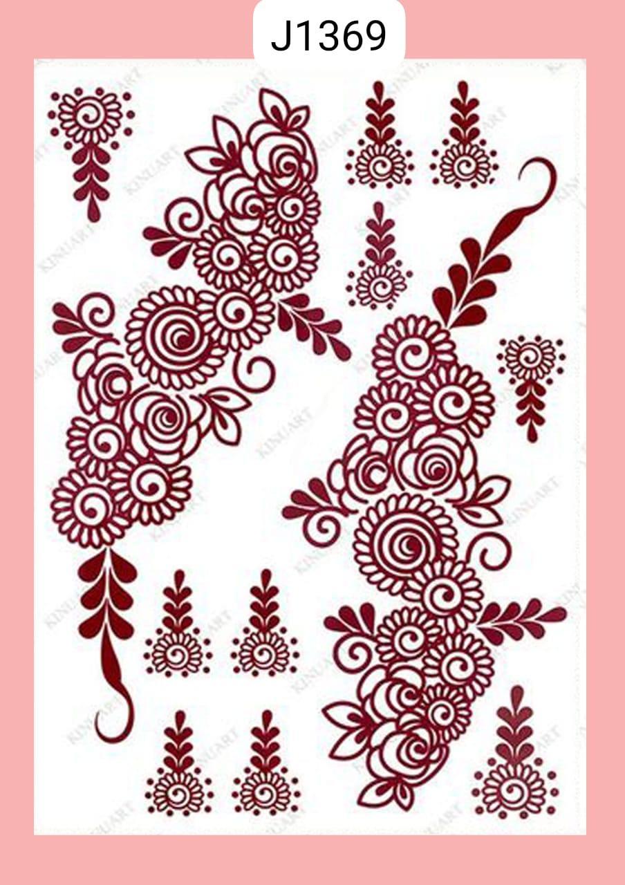 Self Adhesive Brown Mehndi Sticker - Perfect For Festive Celebrations!
