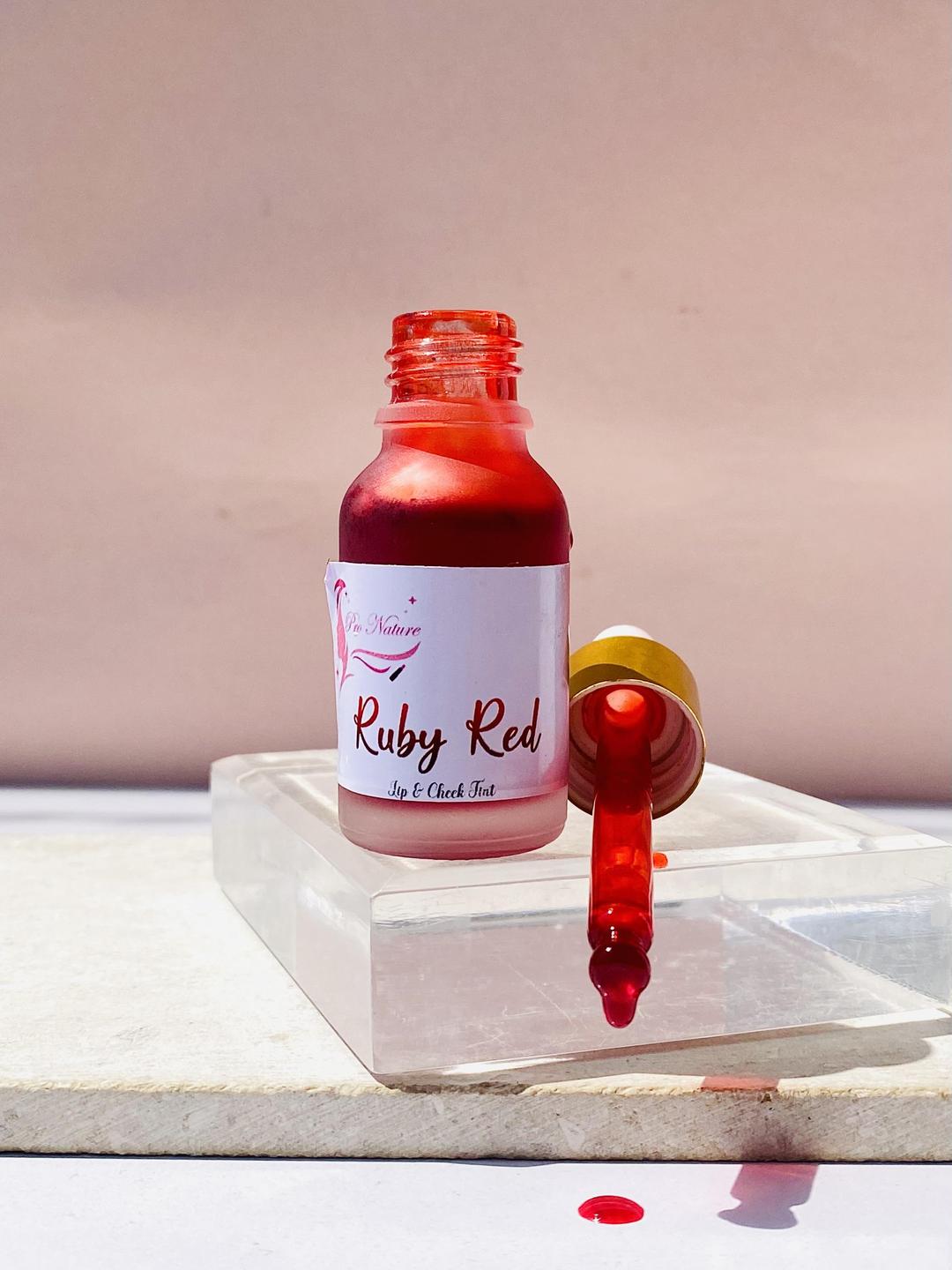 Lip and Cheek Tint, Pack Of 12 - 15ml, Ruby Red