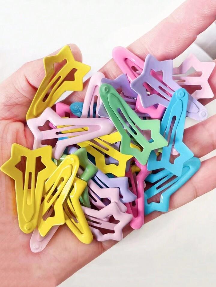 10 Pcs Girl's Formal Hair Pins - Plain Multicolor Design