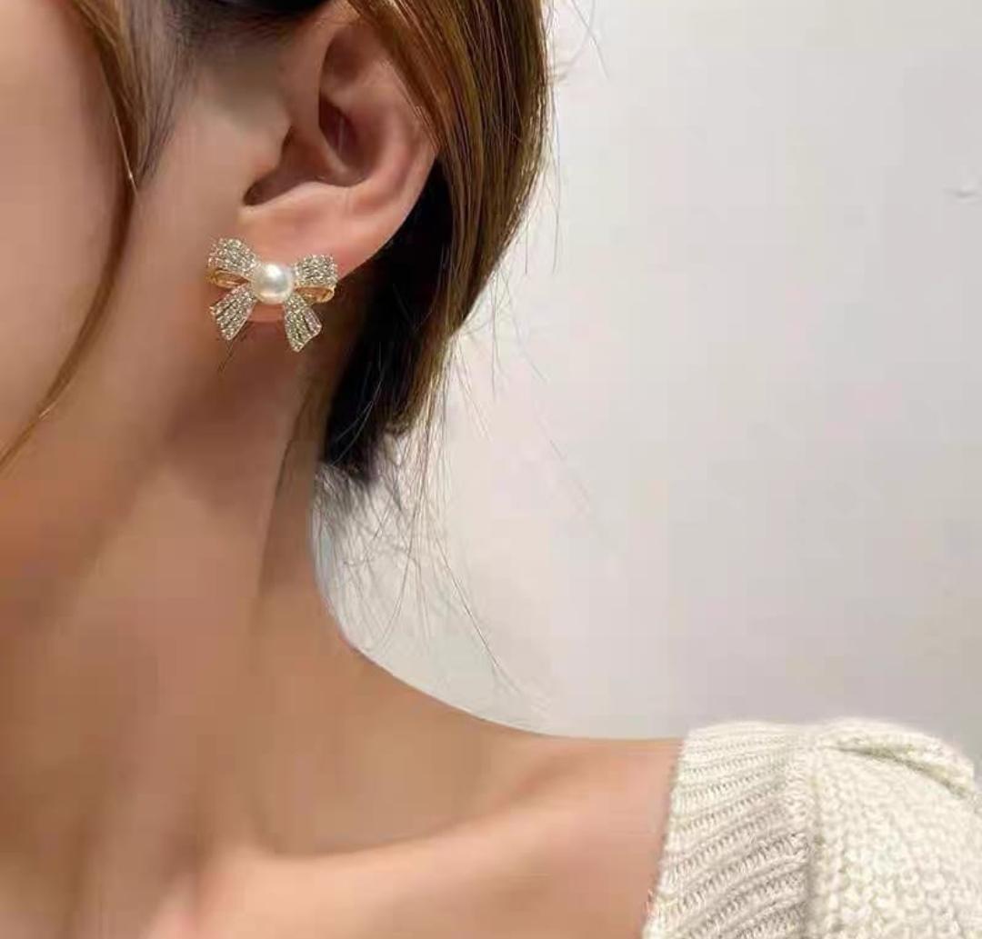 Funky Gold Plated Artificial Stones Earrings