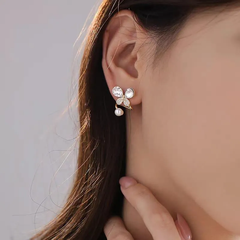 Tangled Pearl Korean Earrings (PQT-994)