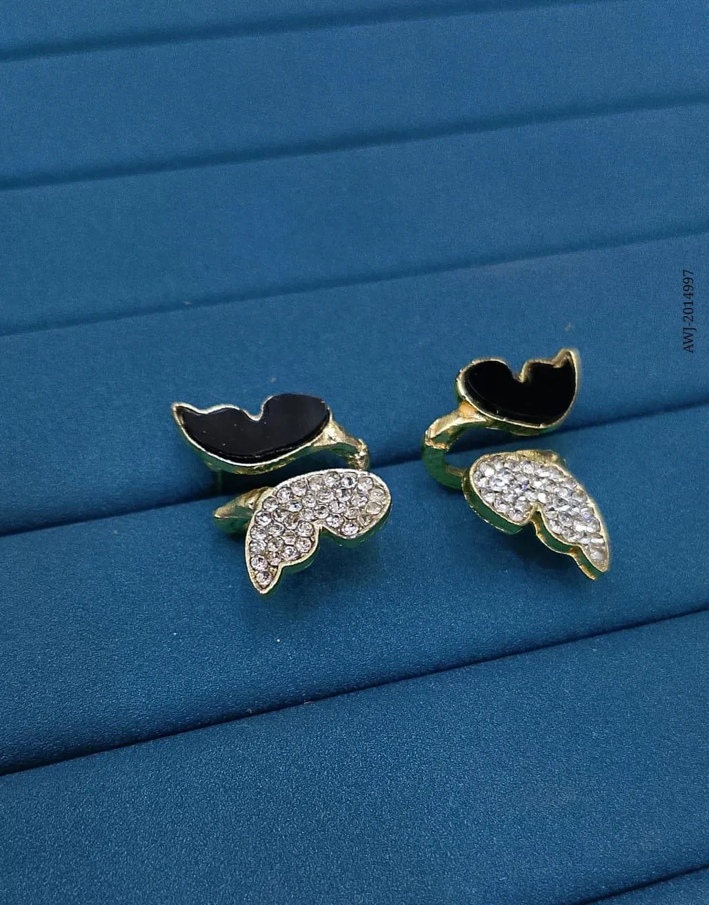 Butterfly Trendy Zircon Korean Earrings (AWJ-997)