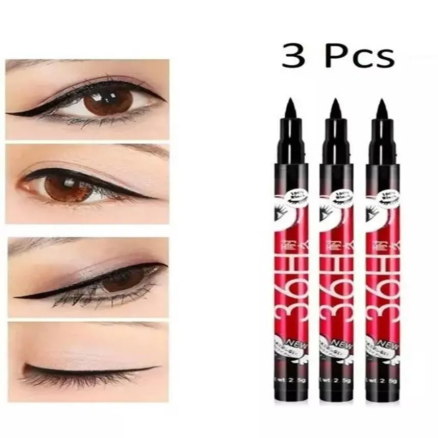 Smudge Proof 36 HourLong Lasting Liquid EyeLiner, Pack Of 3