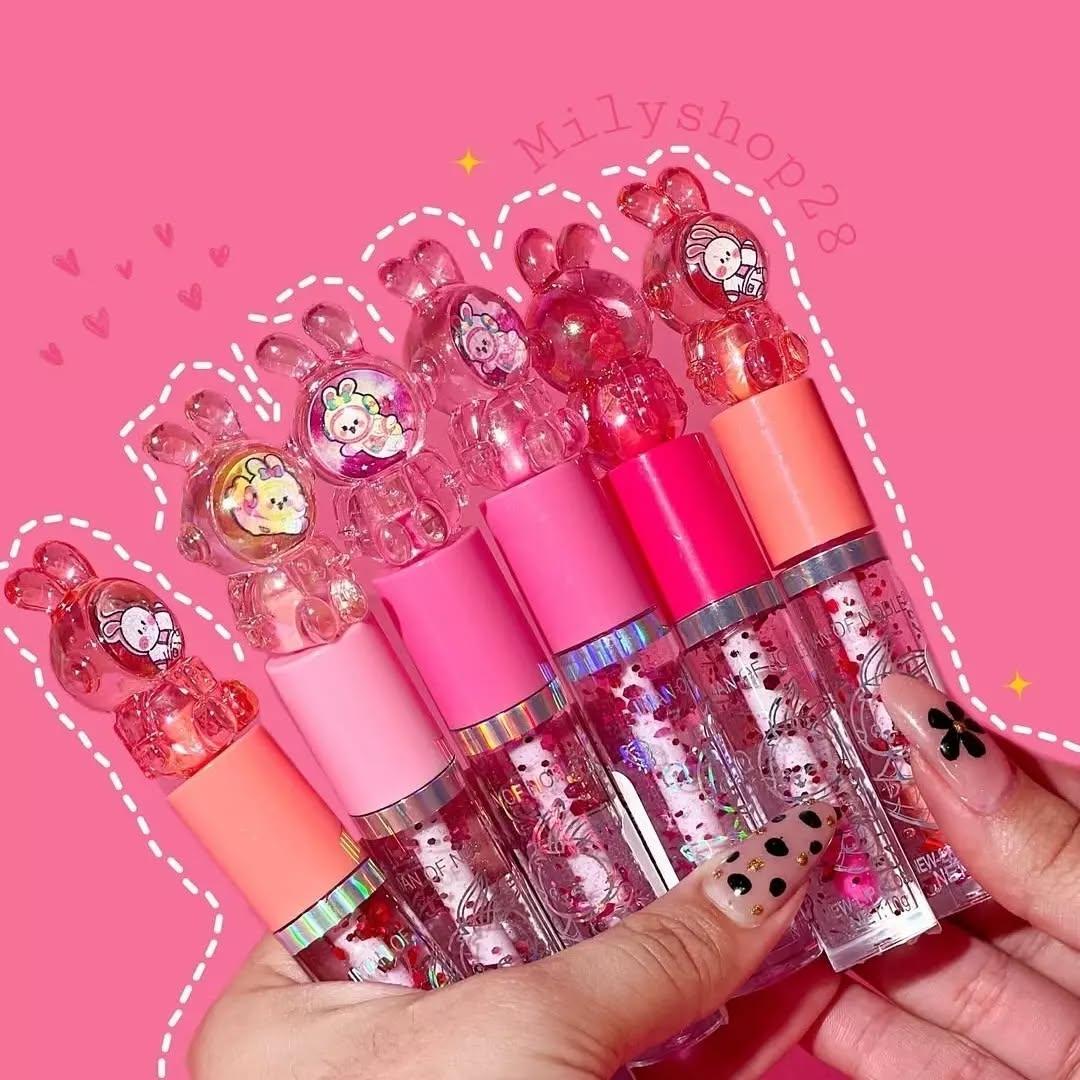 Cute Glitter Lip Gloss, Pack of 6