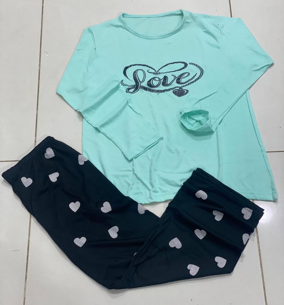 2 Pcs Women's Stitched Printed Night Suit