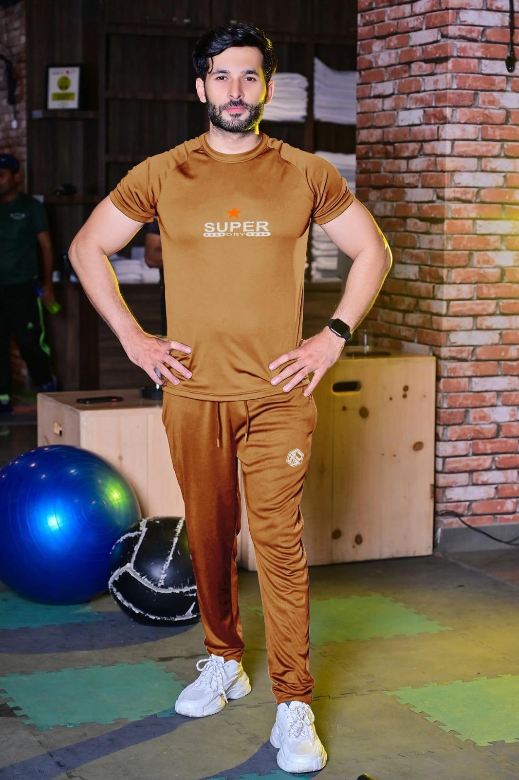 2 Pcs Men's Dri Fit Printed Track Suit