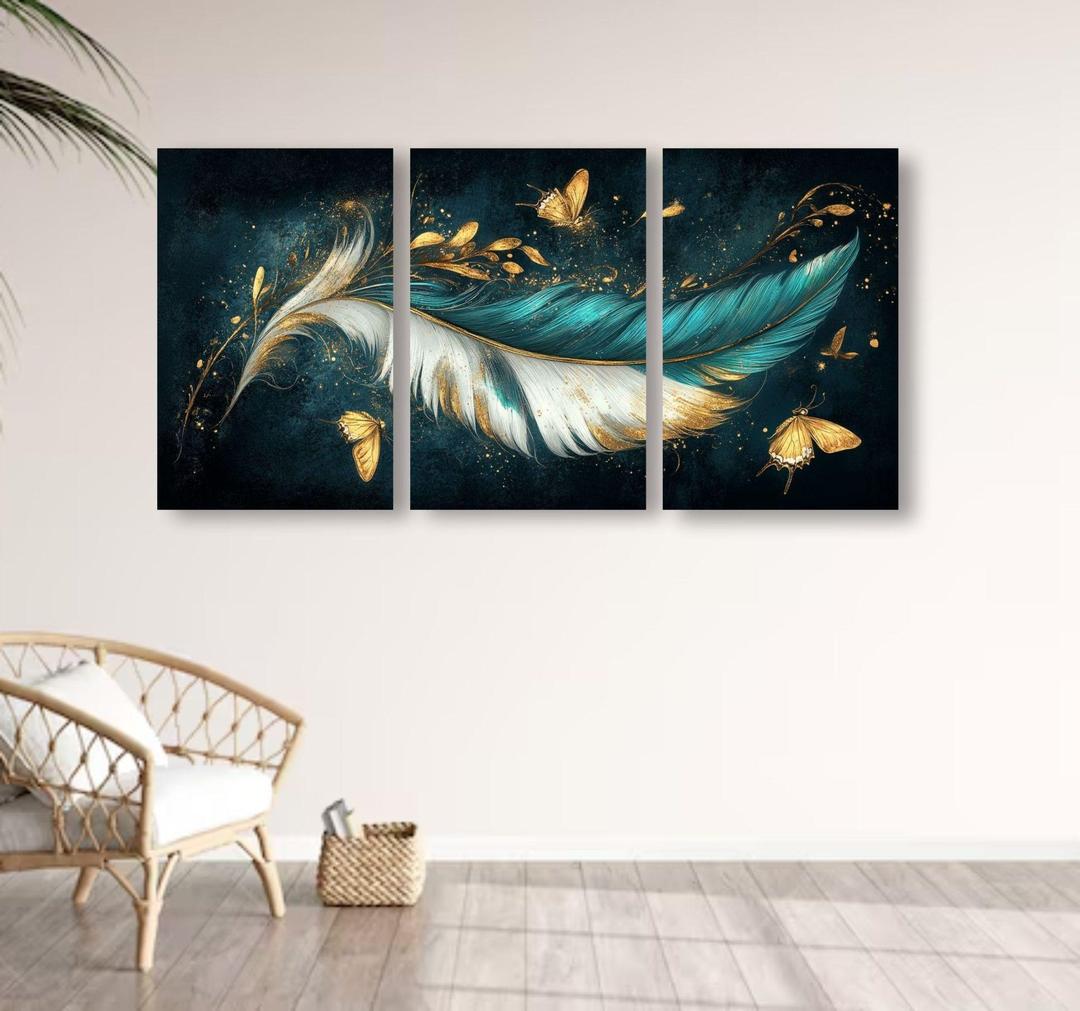 3 Pcs Abstract Art Wall Frame Set - Enhancing Space with Unique Aesthetic Appeal