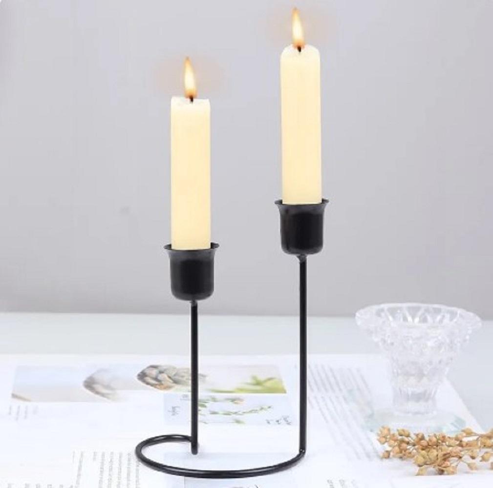 Candle Stand Iron Candlestick Holder With 2 Candle Cups