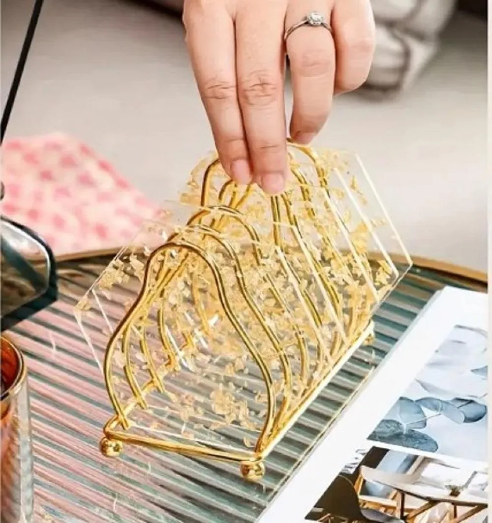 High-End Plate Organizer Golden Toast Rack