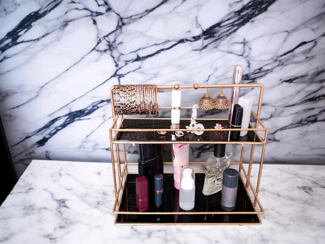 Reusable Metal Makeup Organizer - Perfect Storage Solution For Organized Makeup (1 Pcs)