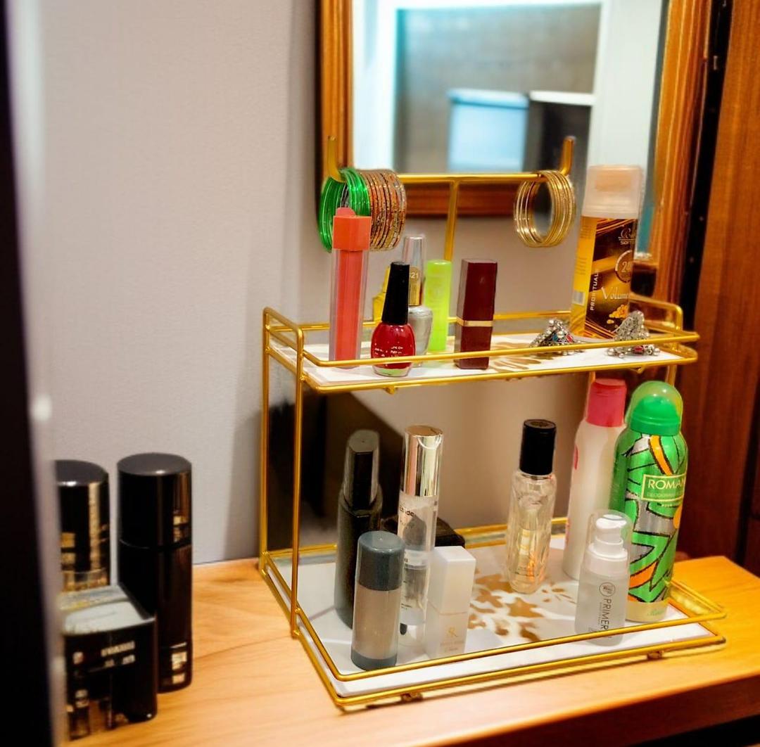 Premium Metal Makeup Organizer - Storage Solution For Organized Makeup