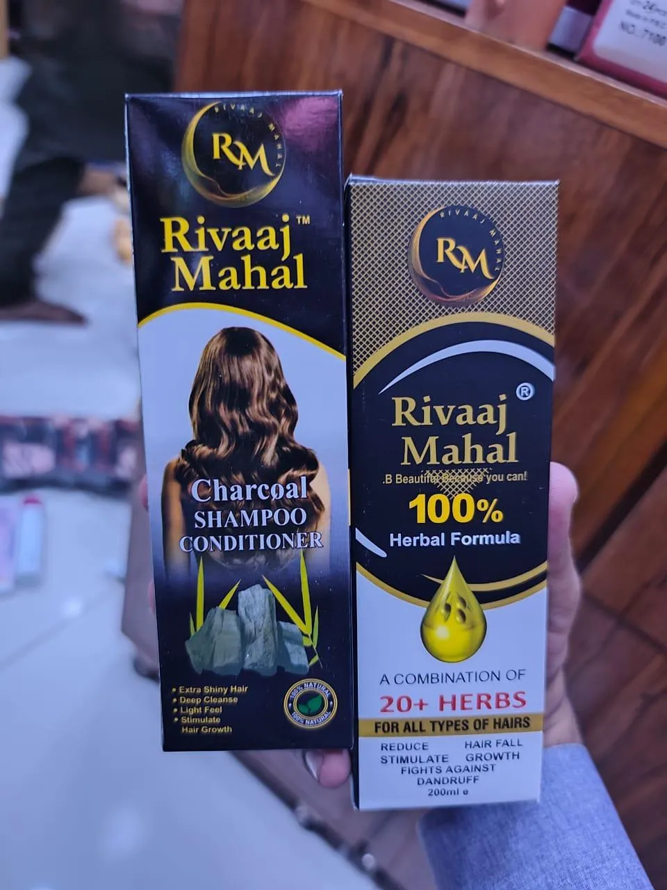 Rivaaj Mahal Charcoal Shampoo + Oil 200ml Pack