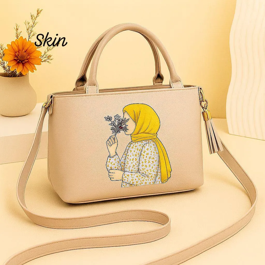 Girl's PU Leather Plain Shoulder Bag