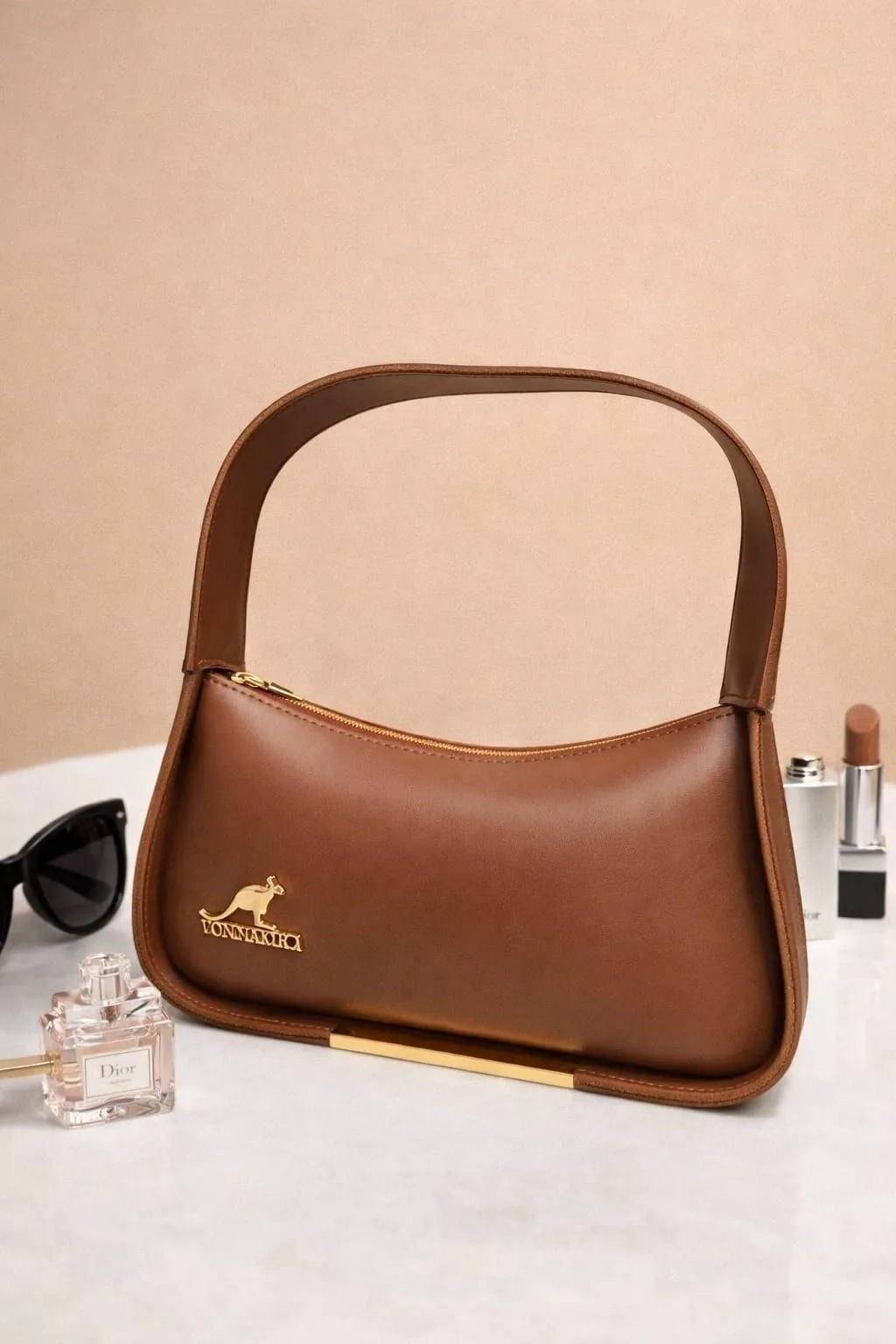 Girl's PU Leather Plain Shoulder Bag