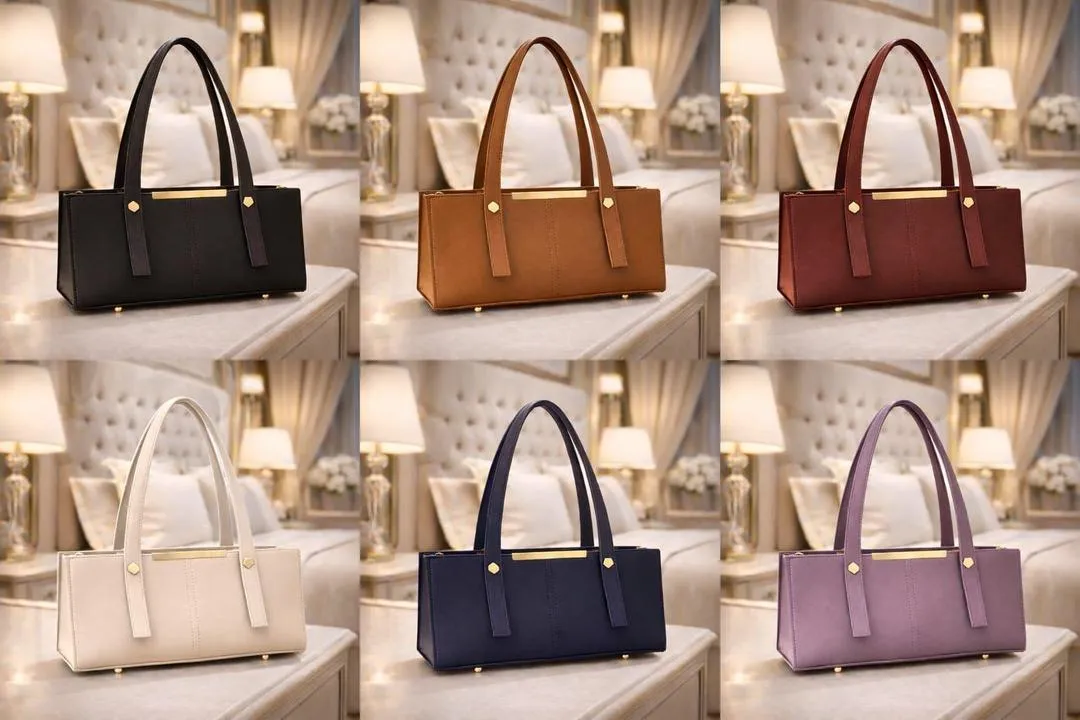Maroon Leather Shoulder Bag for Women