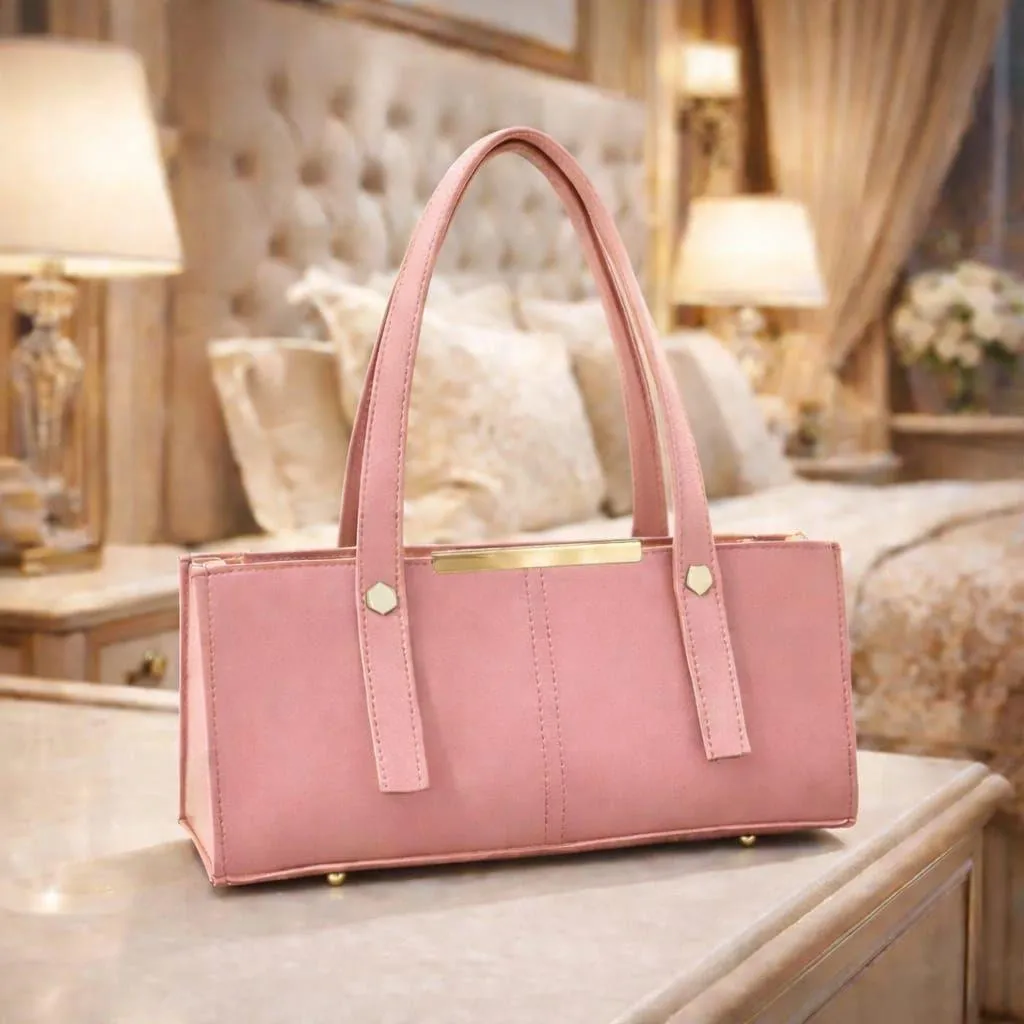 Women's Leather Plain Shoulder Bag