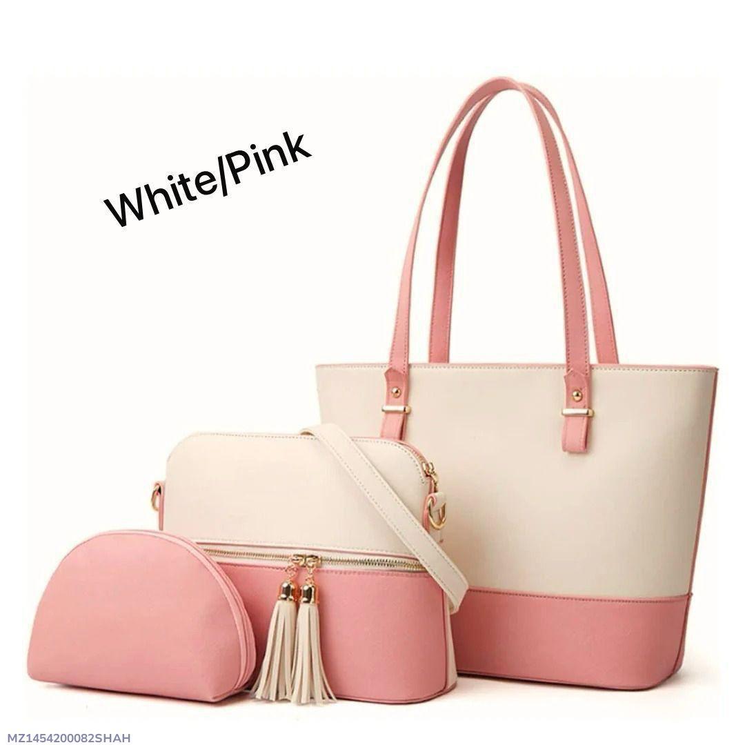 Women PU Leather 3-Piece Multicolor Handbag Set