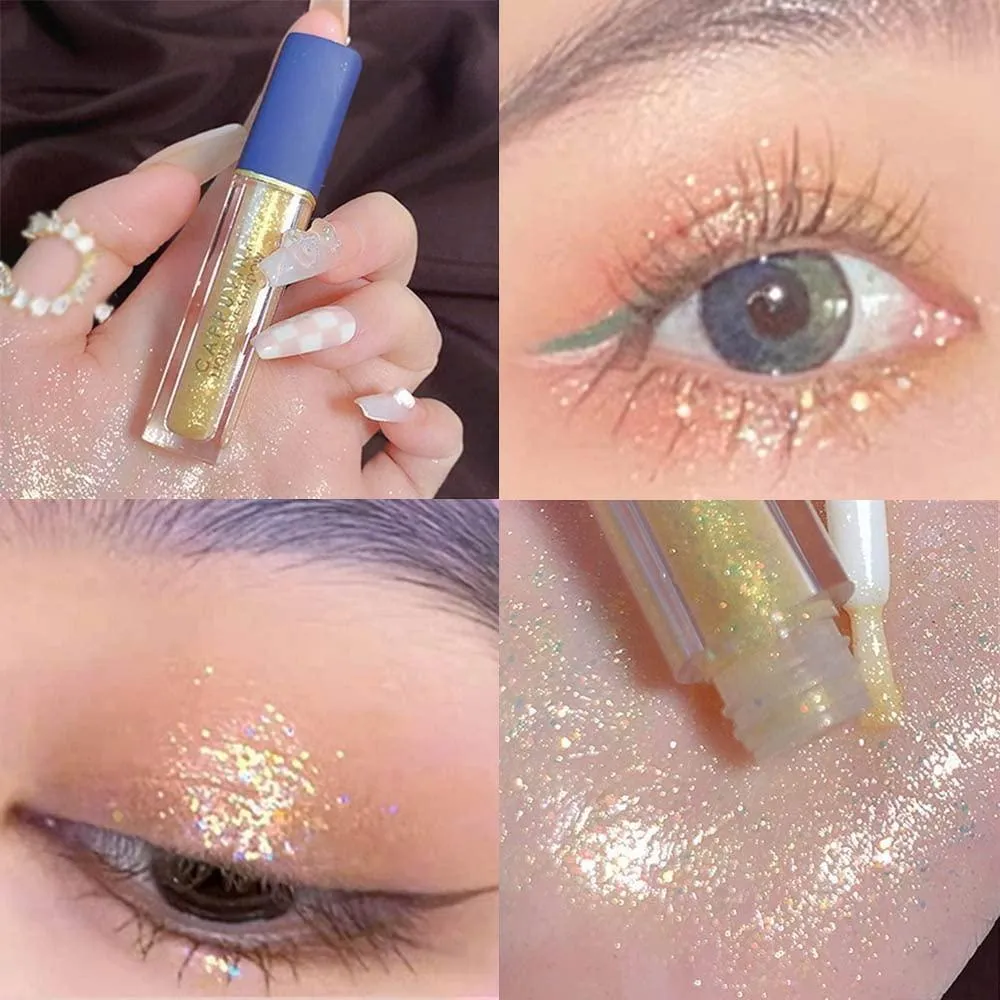 Multicolor Matte And Glitter Eyeliner Set - 4 Pcs of High Pigmented Gel Eyeliner