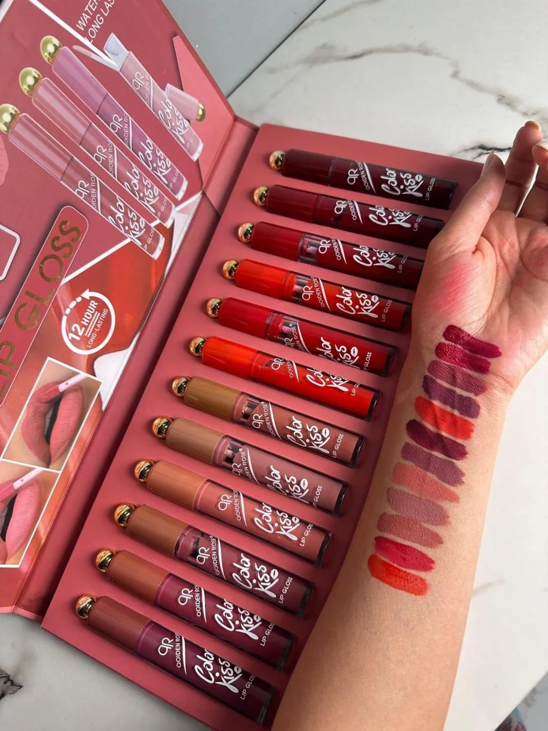 Bold Coverage Multicolor Lip Gloss - 12 Pcs Matte Finish